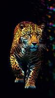 pixelated giaguaro nel messa a fuoco generativo ai foto
