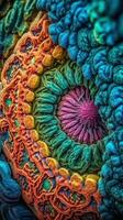 dentro il cellula un' vivido 4k Visualizza di mitocondri generativo ai foto