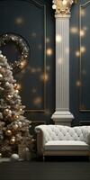 lusso Natale decorazioni modello ai generato foto