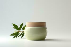 bellissimo ecofriendly cura della pelle vaso con leggero ai generato foto