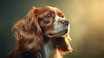 adorabile cavaliere re charles spaniel cane ai generato foto