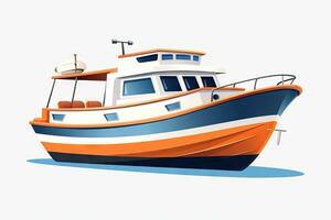 minimalista animazione di un' nuovo barca ai generato foto