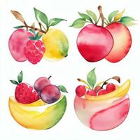 acquerello frutta clipart foto