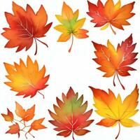 acquerello autunno le foglie clipart foto