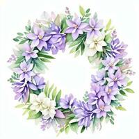 acquerello lilla fiori clipart foto