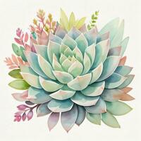 acquerello succulente clipart foto