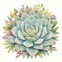 acquerello succulente clipart foto