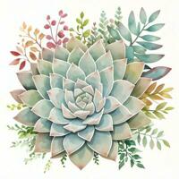 acquerello succulente clipart foto