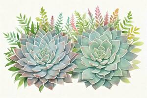 acquerello succulente clipart foto