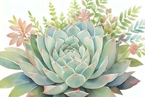 acquerello succulente clipart foto