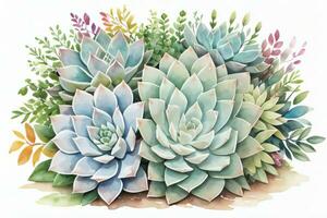 acquerello succulente clipart foto