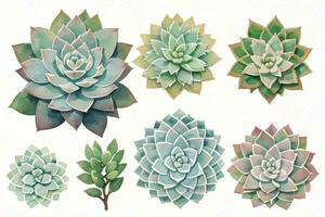 acquerello succulente clipart foto