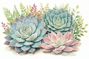 acquerello succulente clipart foto