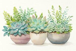 acquerello succulente clipart foto