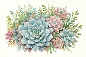 acquerello succulente clipart foto