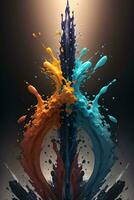 astratto colore spruzzi liquido sfondo sfondo foto