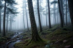 foto di il buio colonna vertebrale foresta sfondo sfondo