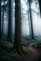 foto di il buio colonna vertebrale foresta sfondo sfondo