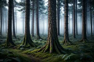 foto di il buio colonna vertebrale foresta sfondo sfondo