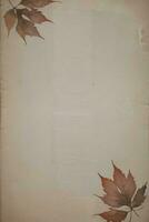 Vintage ▾ carta con le foglie struttura sfondo foto