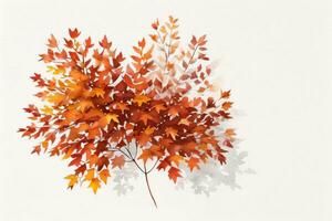 sfondo con acquerello autunno le foglie foto