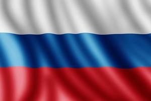bandiera russa, illustrazione realistica foto