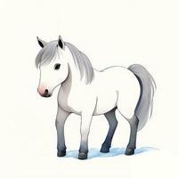 acquerello bambini illustrazione con carino cavallo clipart foto