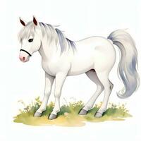 acquerello bambini illustrazione con carino cavallo clipart foto