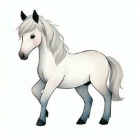 acquerello bambini illustrazione con carino cavallo clipart foto