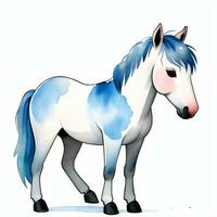 acquerello bambini illustrazione con carino cavallo clipart foto