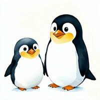 acquerello bambini illustrazione con carino pinguino clipart foto