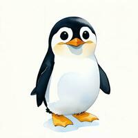 acquerello bambini illustrazione con carino pinguino clipart foto