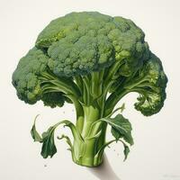 broccoli dettagliato acquerello pittura frutta verdura clipart botanico realistico illustrazione foto