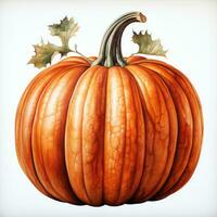 zucca dettagliato acquerello pittura frutta verdura clipart botanico realistico illustrazione foto