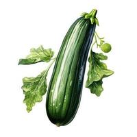 zucchine dettagliato acquerello pittura frutta verdura clipart botanico realistico illustrazione foto