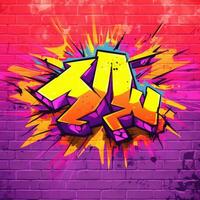 espressive graffiti neon artistico giocoso illustrazione design Stampa geometrico acido forme stile foto