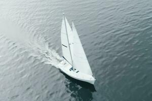 yacht barca mare andare in barca vento velocità navigazione la libertà rilassamento flusso romantico fotografia aereo foto