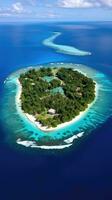 tropico Maldive isola aereo tranquillo, calmo paesaggio la libertà scena bellissimo natura sfondo foto