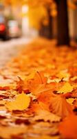 autunno arancia albero caduta tranquillo, calmo paesaggio la libertà scena bellissimo natura sfondo foto