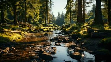 foresta fiume silenzio la tranquillità grazia paesaggio armonia riposo quiete unità armonia fotografia foto