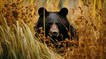 orso grizzly nascosto predatore fotografia nazionale geografico stile 35 millimetri documentario sfondo foto