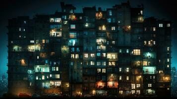 cupo sovietico edifici Russia depressivo comfort sfondo smartphone foto facciata notte luci