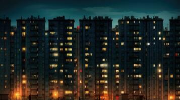 cupo sovietico edifici Russia depressivo comfort sfondo smartphone foto facciata notte luci