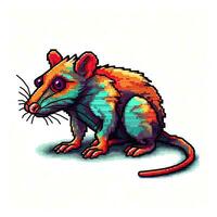 topo ratto retrò Vintage ▾ 8 bit pixel clipart etichetta logo illustrazione vettore isolato digitale arte foto