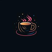 caffè tazza logotipo icona etichetta emblema clipart illustrazione semplice vettore png eps isolato foto