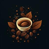 caffè tazza logotipo icona etichetta emblema clipart illustrazione semplice vettore png eps isolato foto