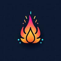 fiamma fuoco neon logo icona tatuaggio emblema clipart illustrazione elemento vettore chiaro tagliare esp png foto