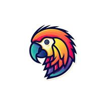 pappagallo ara neon logo icona tatuaggio emblema clipart illustrazione elemento vettore chiaro tagliare esp png foto