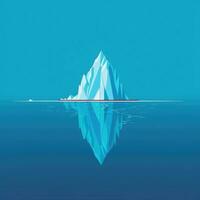 minimalista iceberg vettore semplice illustrazione opera d'arte manifesto tatuaggio titanico film manifesto foto