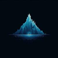 minimalista iceberg vettore semplice illustrazione opera d'arte manifesto tatuaggio titanico film manifesto foto